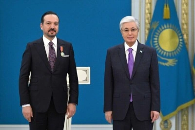AK Parti Genel Başkan Yardımcısı Zorlu'ya Kazakistan'dan 'Dostluk' nişanı