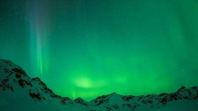 Alaska semalarında "Kuzey Işıkları"g&ouml;rsel ş&ouml;len sundu