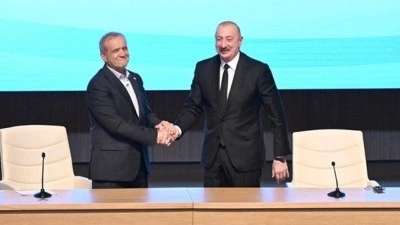 Aliyev ve Pezeşkiyan, Nah&ccedil;ıvan'a İHA saldırısını g&ouml;r&uuml;şt&uuml;
