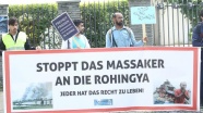 Almanya'da Arakanlı Müslümanlara yönelik saldırılar protesto edildi