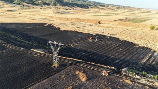 Amasya’da tarım arazisinde çıkan yangında yaklaşık 80 dönüm alan zarar gördü