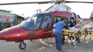 Ambulans helikopter Rüzgar bebek için havalandı
