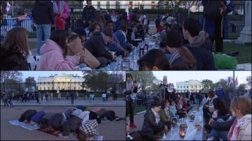 Amerikalı Müslümanlardan Beyaz Saray önünde 'Gazze ile dayanışma' iftarı