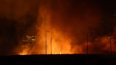 Ankara'da otluk alanda &ccedil;ıkan yangına m&uuml;dahale ediliyor