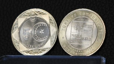 Ankara'daki NATO Zirvesi anısına tedav&uuml;lde kullanılacak &ouml;zel 5 lira basıldı