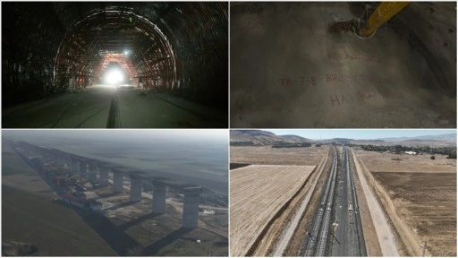 Ankara-İzmir YHT hattı kapsamında yapılan Köroğlu Tüneli'nde ışık göründü