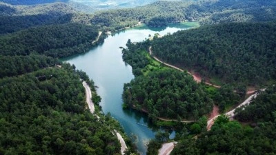 Antalya'daki Ekşili G&ouml;leti son yağışlarla yeniden canlandı