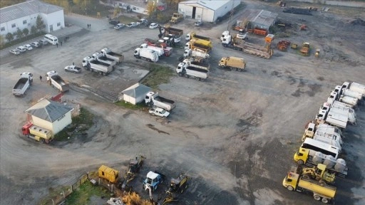 Aras Dağları'ndaki köylerde karla mücadele için hazırlıklar tamamlandı