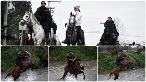 Atlı safari tutkunları D&uuml;zce'de buluştu