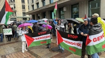 Avrupa kentlerinde Filistin'e destek gösterileri düzenlendi