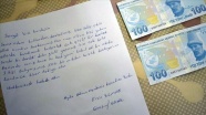 Aydın&#039;da yurtta karantinada kalan işçiler, öğrenciler için harçlık bırakıp mektup yazdı