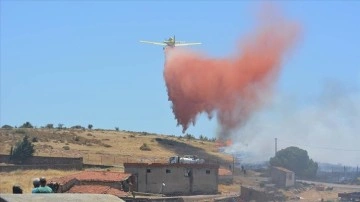 Ayvalık'ta çöp depolama alanında çıkan yangına müdahale ediliyor