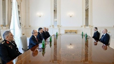 Azerbaycan Cumhurbaşkanı Aliyev, İ&ccedil;işleri Bakanı &Ccedil;ift&ccedil;i'yi kabul etti