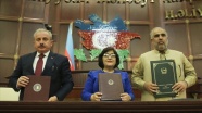 Azerbaycan-Pakistan-Türkiye parlamento başkanları Bakü Beyannamesi&#039;ni kabul etti