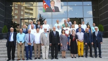Azerbaycan'da bulunan uluslararası medya yöneticileri AZERTAC'ı ziyaret etti