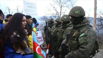 Azerbaycanlı STK'lerin Laçın koridorundaki maden protestosu devam ediyor