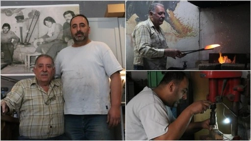 Baba oğul tescilli Bursa bıçağını geleneksel yöntemlerle üretiyor