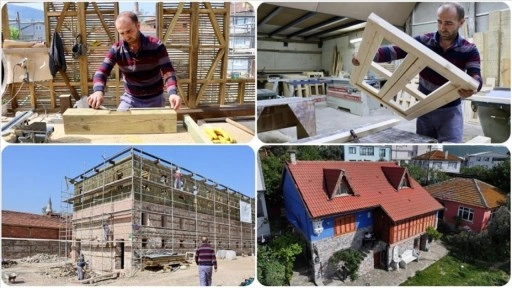 Babasından öğrendiği ahşap ustalığıyla eski evleri geleceğe taşıyor