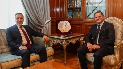 Bakan Fidan Libya Ulusal Birlik H&uuml;k&uuml;meti Başbakanı Dibeybe ile g&ouml;r&uuml;şt&uuml;