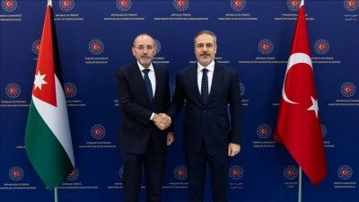 Bakan Fidan, &Uuml;rd&uuml;n Dışişleri Bakanı es-Safedi ile Filistin'deki durumu g&ouml;r&uuml;şt&uuml;