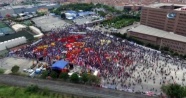 Bakırköy&#39;deki 1 Mayıs kutlaması havadan görüntülendi
