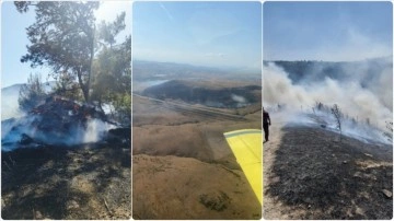 Balıkesir'de kırsal alanlarda çıkan yangınlara müdahale ediliyor