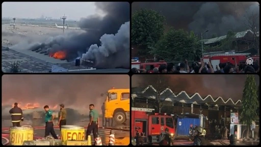 Bangladeş'in başkenti Dakka'daki uluslararası havalimanında yangın çıktı