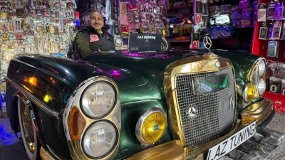 Bartın'da sanayi esnafının &ccedil;alışma masası 1967 model Mercedes