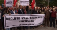 Başkent&#39;te HDP protestosu: Meclis&#39;te canlı bomba istemiyoruz!