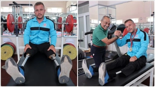 Bedensel engelli rekortmen halterci, gözünü Avrupa şampiyonluğuna çevirdi