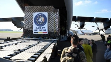 Belçika, Gazzelilere havadan ulaştırılmak üzere yardım malzemeleri gönderdi