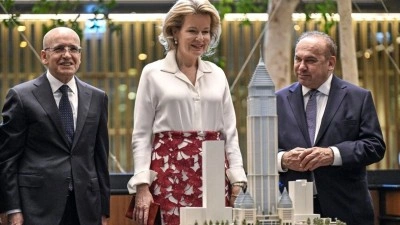 Bel&ccedil;ika Krali&ccedil;esi Mathilde ve beraberindeki heyet, TCMB İstanbul Finans Merkezi Yerleşkesi'ni z
