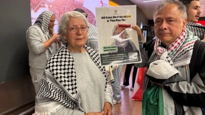 Bel&ccedil;ikalı 77 yaşındaki Sumud aktivisti: Bu yaşıma kadar b&ouml;yle zulm&uuml;n var olabileceğini hayal etmedim