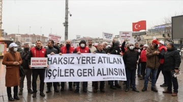 Belediye İş Sendikası üyelerinden Bakırköy Belediyesi önünde 'işe iade' eylemi