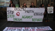 Belgrad'da 'Sığınmacılara karşı ırkçılığa son' eylemi