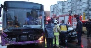 Beşiktaş’ta otobüs otomobile çarptı: 1 yaralı