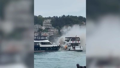 Beşiktaş'ta teknede &ccedil;ıkan yangın s&ouml;nd&uuml;r&uuml;ld&uuml;