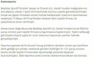 Beşiktaş'tan 2.5 milyon TL açıklaması
