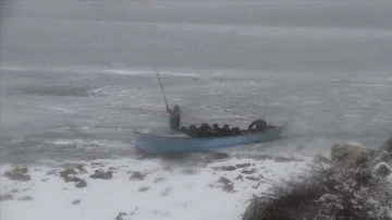 Beyşehir Gölü'nde adada mahsur kalan küçükbaş hayvanlar teknelerle tahliye edildi