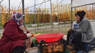 Bilecikli kadınlar Trabzon hurmasını katma değere dönüştürerek satıyor