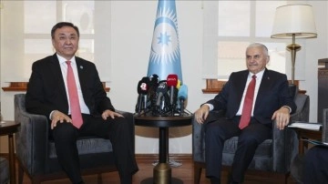 Binali Yıldırım, Türk Devletleri Teşkilatı Genel Sekreteri Kubanıçbek Ömüraliyev'i ziyaret etti