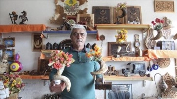Bitlisli usta koç boynuzlarını dekoratif ürünlere dönüştürüyor
