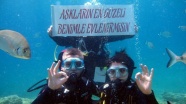 Bodrum'da su altında evlilik teklifi