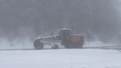 Bolu Dağı'nda kar ve sis etkili oldu