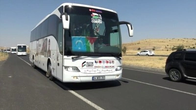 Bosna Hersek'ten yola &ccedil;ıkan "Filistin Konvoyu" Habur Sınır Kapısı'na ulaştı