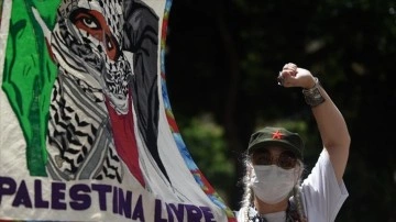 Brezilya, Venezuela ve Bolivya'da Filistin'e destek gösterileri yapıldı