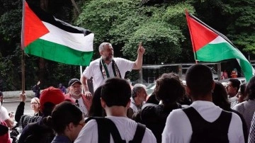 Brezilya'da Filistin'e destek gösterisi