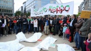 Brüksel'de Halep protestosu