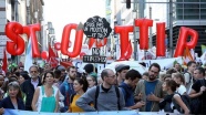 Brüksel'de TTİP ve CETA protestosu
