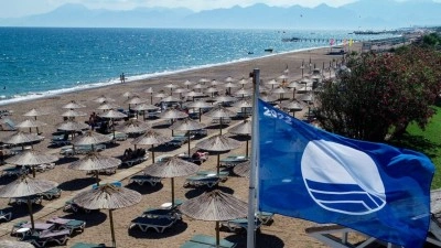 Bu yıl T&uuml;rkiye'den 580 plaj 'Mavi Bayrak' almaya hak kazandı